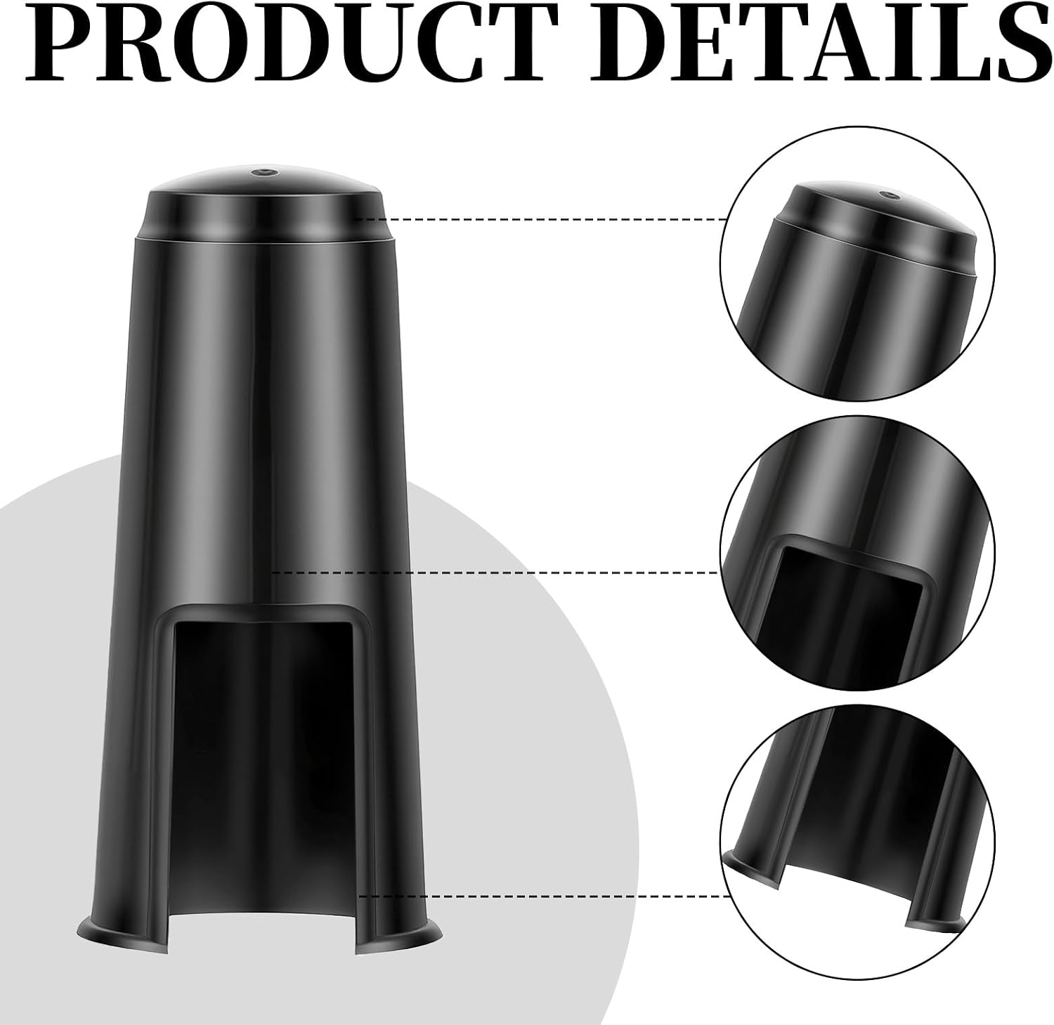 4 Pack Alto Saxophone Mouthpiece Cap, Plastic Alto Sax Mouthpiece Protective Cap Replacement Mouth Piece Protective Cover for Sax, Clarinet