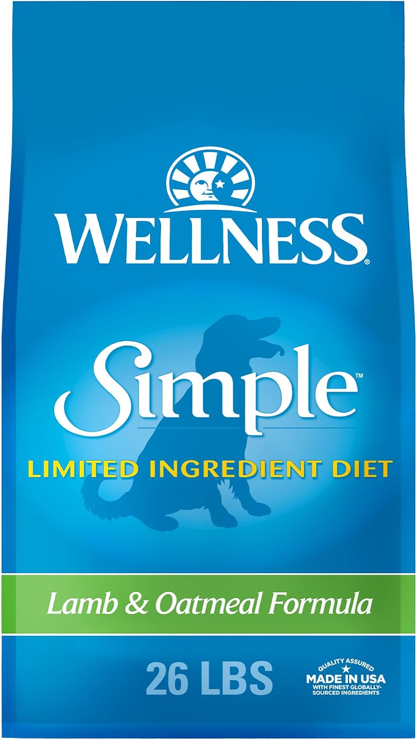 Wellness Simple Limited Ingredient Small Breed Adult Dry Dog Food, Grain Free Kibble, Sensitive Stomach, Skin & Coat Support, Natural, Chicken Free, Salmon and Potato Recipe, 10.5 lb Bag