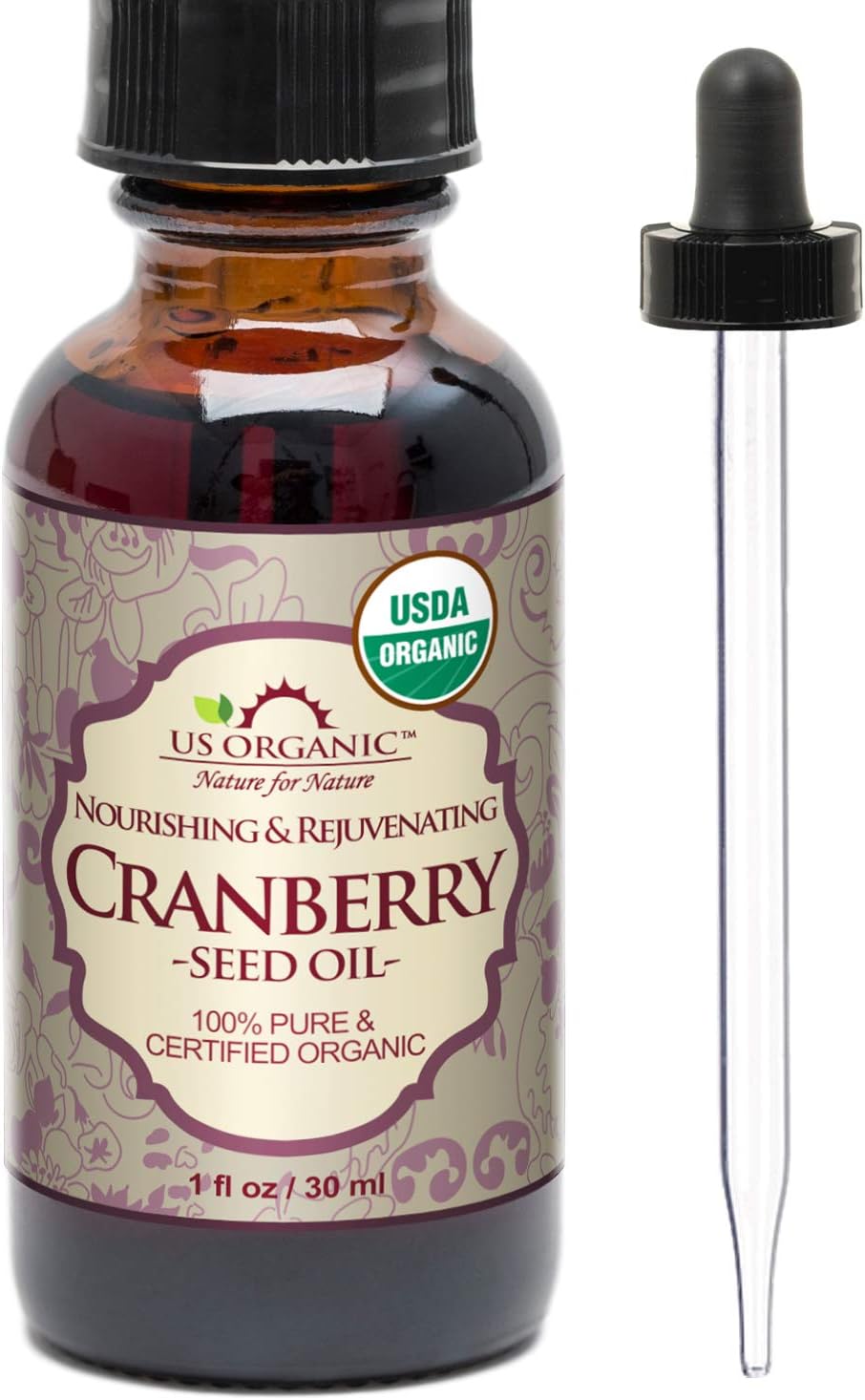 US Organic Moroccan Argan Oil, USDA Certified Organic,100% Pure & Natural, Cold Pressed Virgin, Unrefined, 2 Oz in Amber Glass Bottle, for Hair treatment, Skin, Nail, Cuticle, Sourced from Morocco.