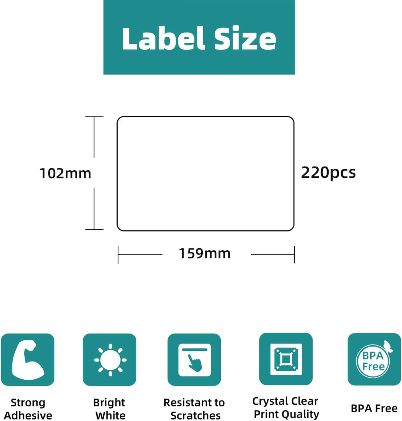 3600 Labels Replacement Compatible for Dymo 30256 2-5/16" X 4" Shipping Labels (Not for Dymo 550, 5XL)