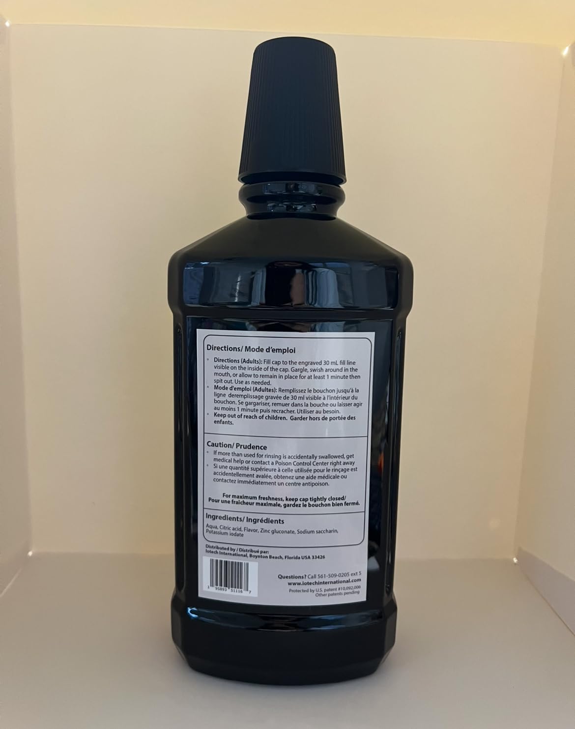 ioRinse RTU Halitosis Mouthwash, Molecular Iodine Oral Rinse, Soft Mint, 1L