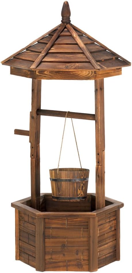 Rustic Wishing Well Planter Home Decor Home Decorative Items Accessories and Gifts