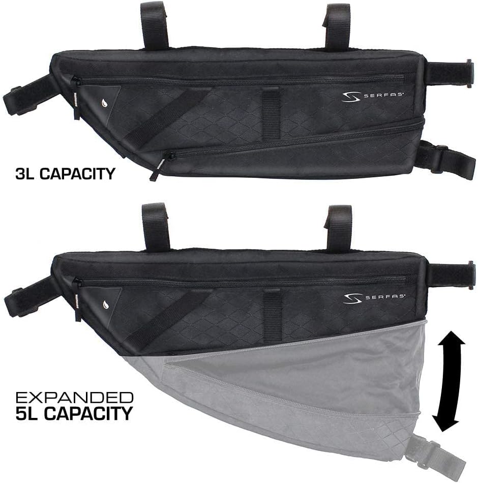 Serfas Ark Expandable Half-Frame Bicycle Bag (Black)