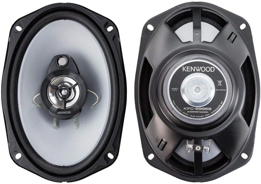 Kenwood KFC-6966S 6 x 9 Inch 400-Watt 3-Way Flush Mount Coaxial Car Speaker Easy Installation - Pair