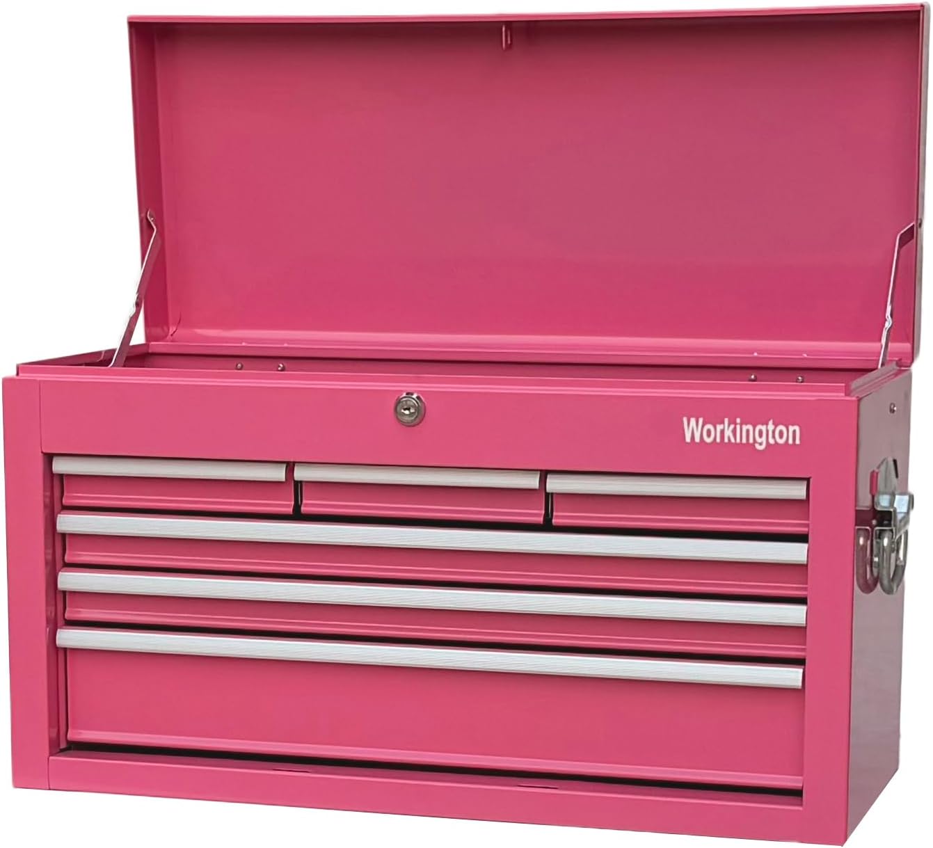 Workington Portable Metal Tool Chest with 6 Drawers, 24" 6-Drawer Tool Chest Cabinet with Ball Bearing Drawer Slides