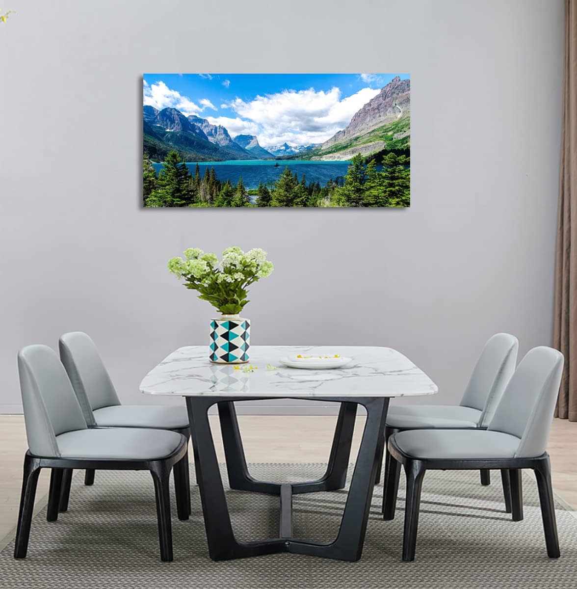 arteWOODS Ocean Wave Canvas Wall Art Beach Sunset Pictures Coastal Nature Artwork Blue Sea Painting Prints for Living Room Bedroom Home Office Decoration 20" x 40"