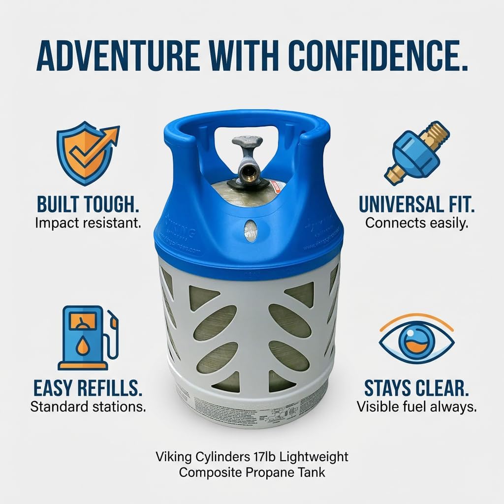 17lb Capacity Lightweight Composite Propane Tank