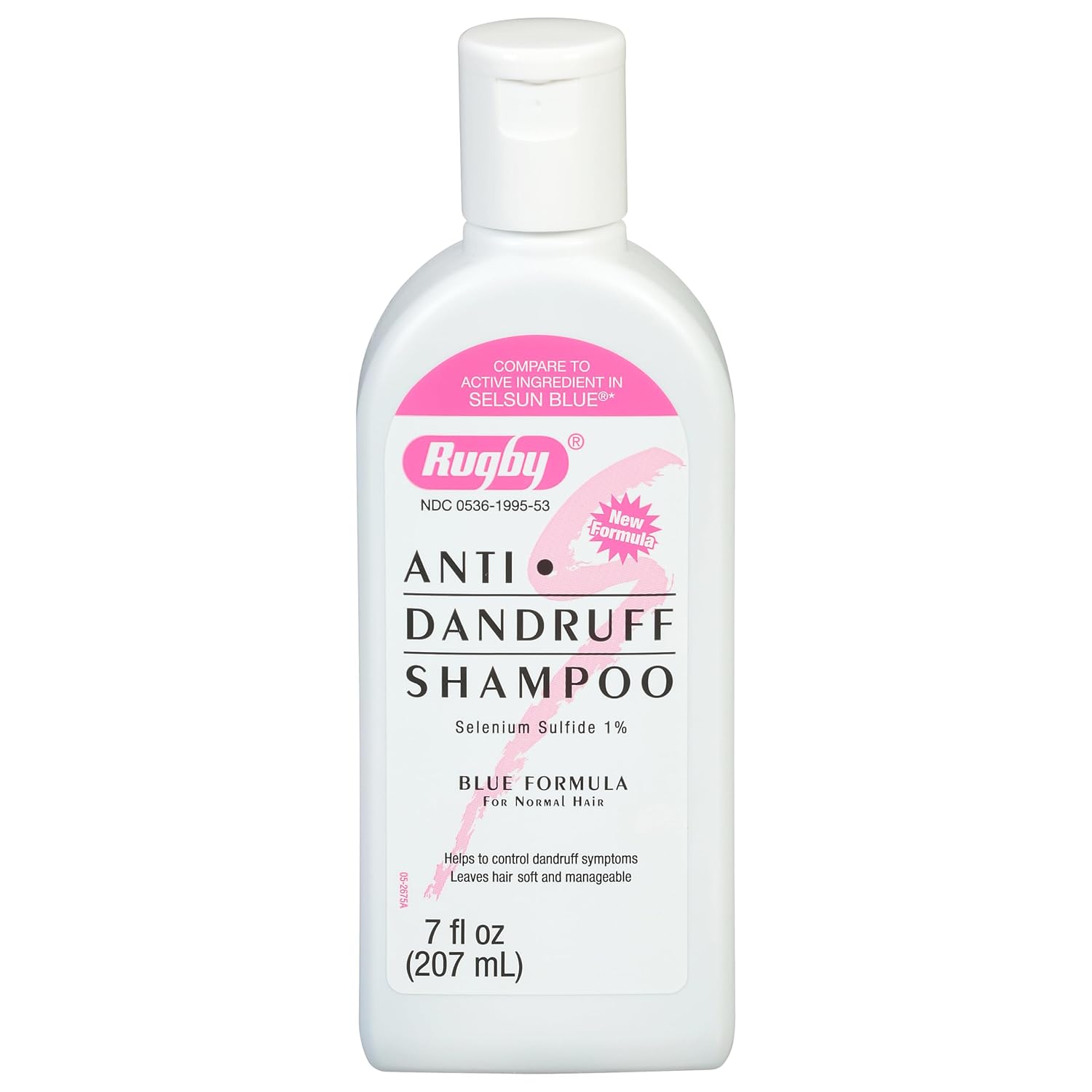 Rugby Selenium Sulfide Anti-Dandruff Shampoo - Blue Formula for Normal Hair - 7 Oz (1-Pack)
