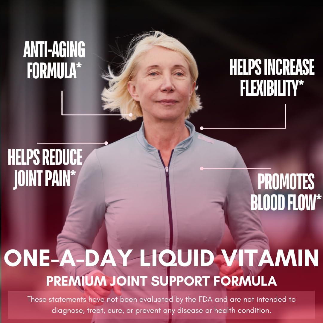 Joint Complete Premium Plus - Liquid Joint Supplement w/Glucosamine, Chondroitin, MSM Plus 800mg Turmeric – 98% Max Absorption – 32oz, 32 serv