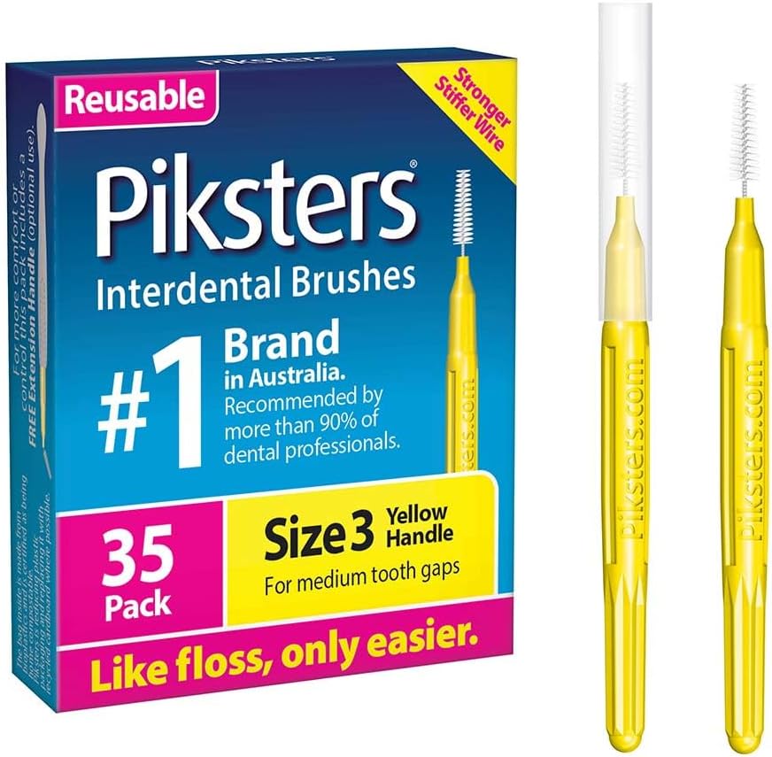 Piksters Interdental Brush Tight Gaps 35 Pack Purple Size 1