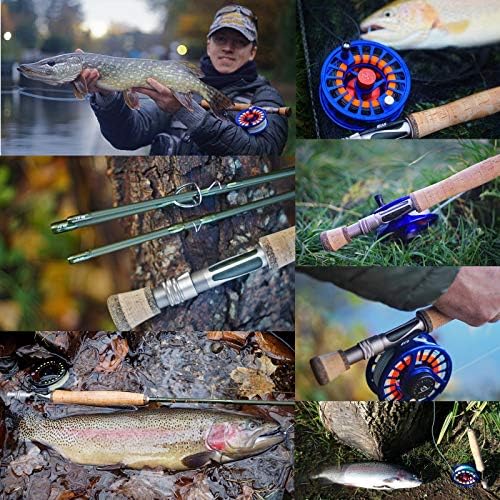 M MAXIMUMCATCH Aspire - Fly Fishing Rod 40T Carbon Fiber, Anodized Reel Seat, 9FT 4-Piece, 5/6/8 wt