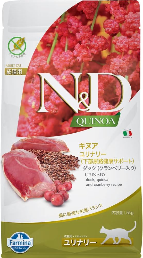 Farmina N&D, Quinoa Urinary Duck Formula Adult Dry Cat Food, 3.3lb