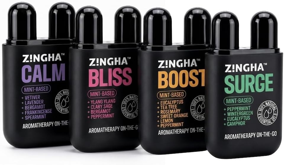 ZINGHA Nasal Stick - Instant Clear Breathing & Sinus Relief | Strong Aromatherapy Inhaler with Natural Essential Oils | Portable Mood Boost & Mental Clarity Reset