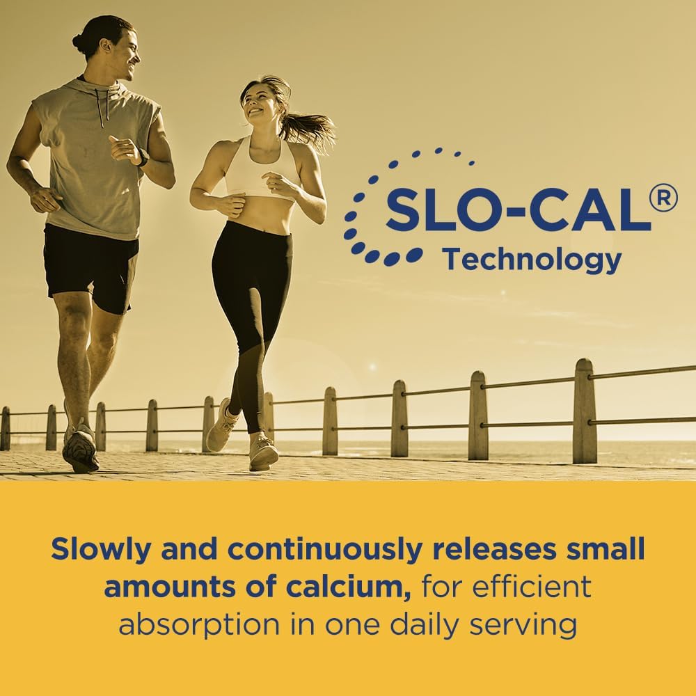 Citracal Slow Release- Calcium 1200 mg with Vitamin D3, Magnesium, Calcium Supplement, Bone Health Support, Take Once Daily Caplet, 80 Count