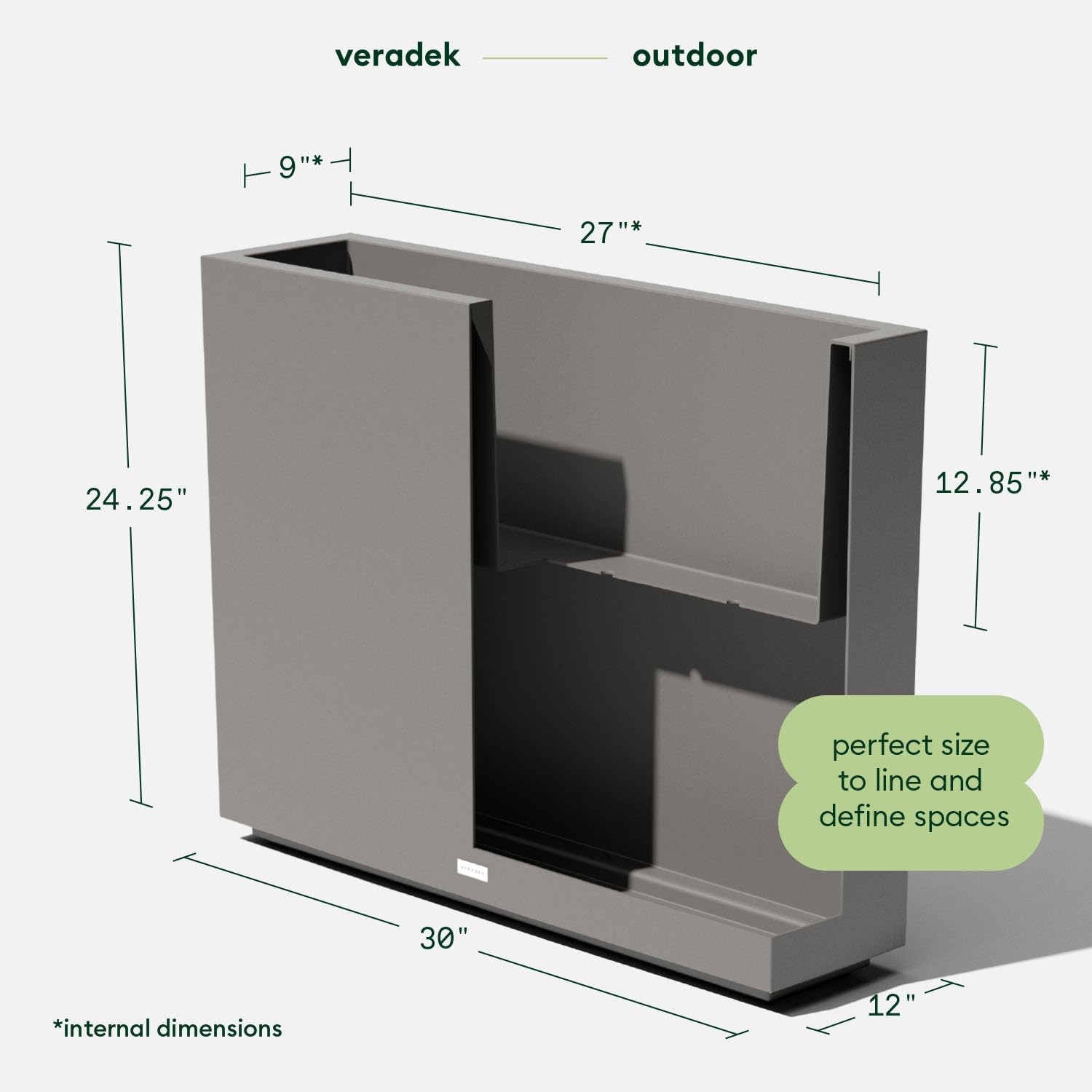 Veradek Span Plastic Box Series Planter - Tall Rectangular, White, All-Weather Resistant, Removable Insert Bucket, Modern Design, Indoor/Outdoor Use | Made From Durable Plastic Featuring a Removable Insert Bucket. Modern Porch/Patio Décor for Plants and…