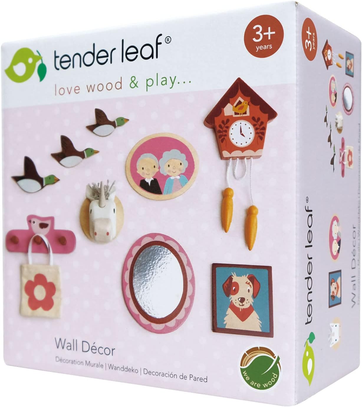 Tender Leaf Toys - Wall Décor - 10 Pcs Dollhouse Miniature Decorations Kit - 1:12 Scale Mini Doll House Accessories with Sticky Tape - Age 3+