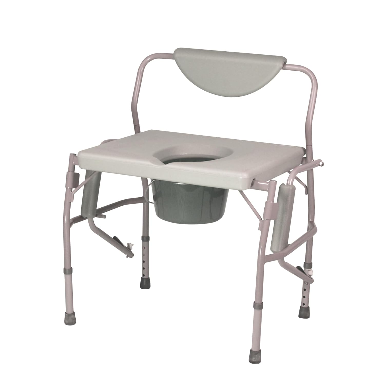 Homecraft Deluxe Bariatric Drop Arm Commode, 1000 lb Weight Capacity, Extra Wide Seat with Adjustable Height, Bedside or Over Toilet Use