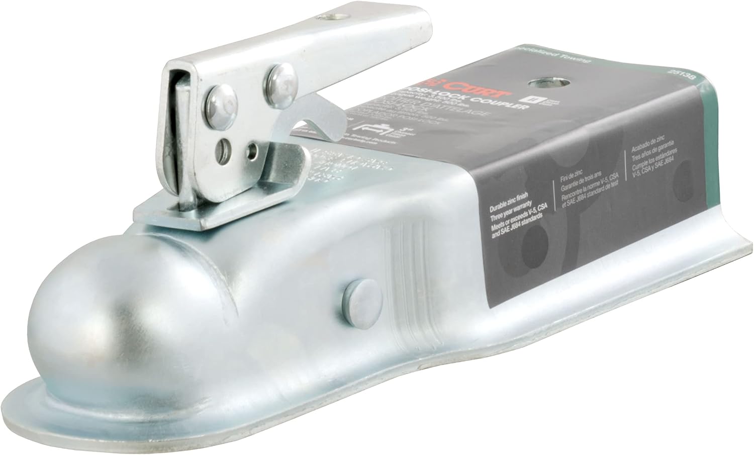 Curt Manufacturing K-5138 Class 2 3500 Gtw 2 in Ball 3 in Channel Zinc Plated