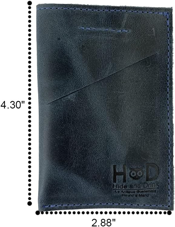 Hide & Drink, Soft Leather Wallet & Card Sleeve, Handmade Includes 101 Year Warranty (Bourbon Brown)