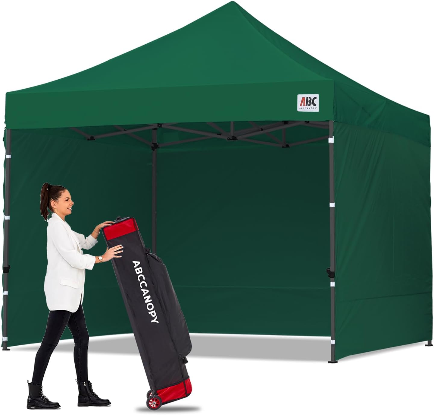 ABCCANOPY Heavy Duty Easy Pop up Canopy Tent with Sidewalls 10x20, Turquoise