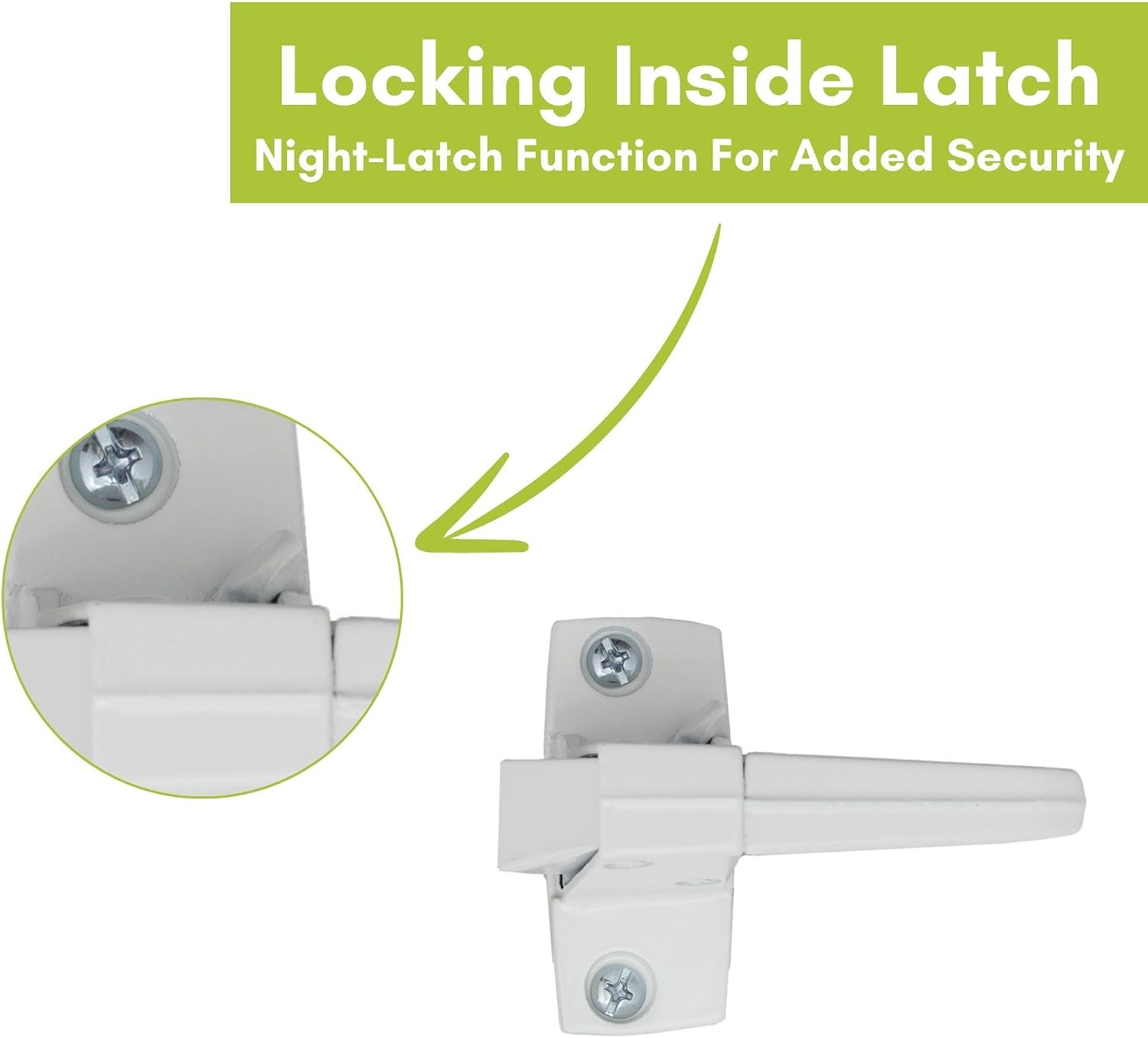 Ideal Security Model 11 Classic Push Button Handle with Latch for Storm Door and Screen Door, Silver