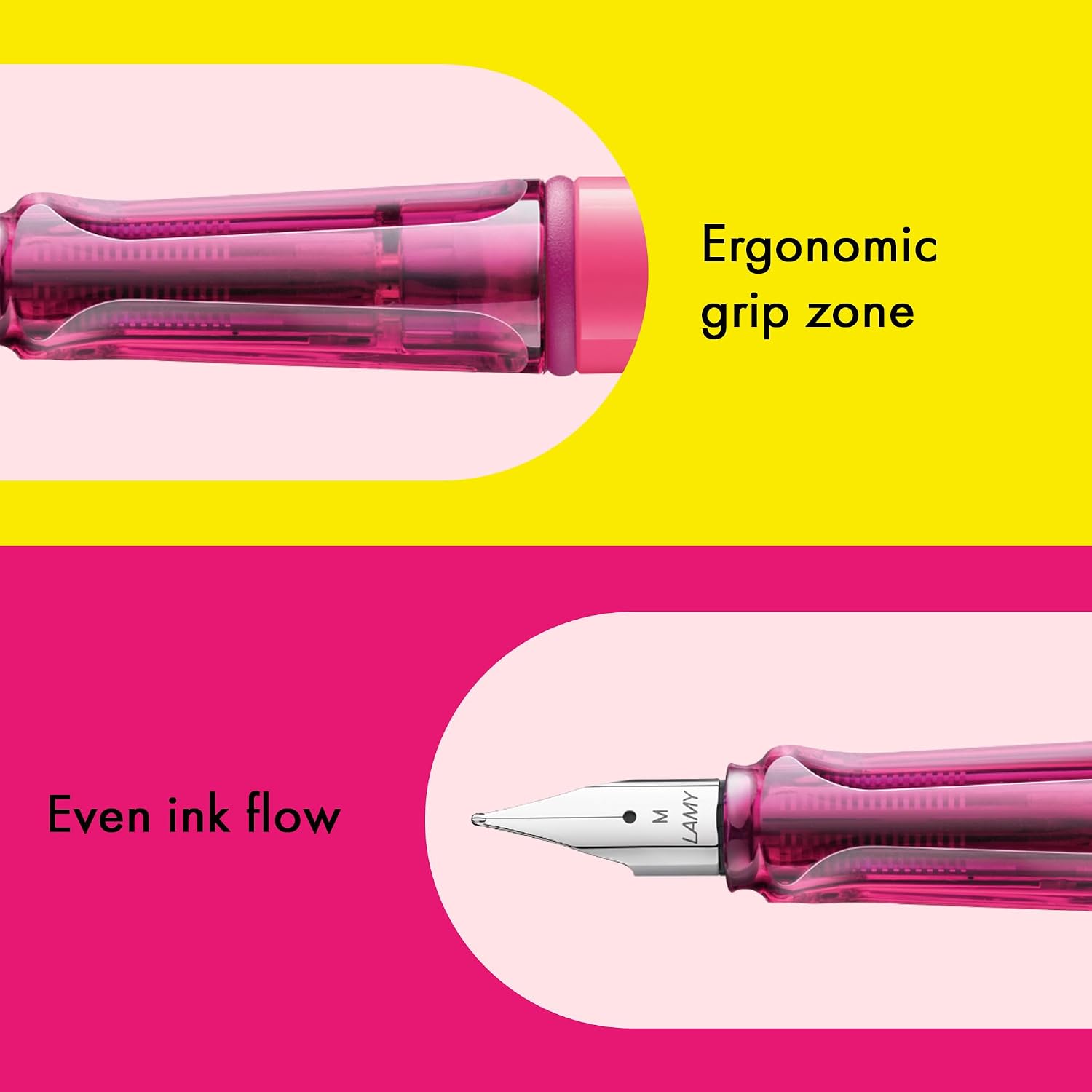 LAMY safari umbra - Fountain Pen with ergonomic grip & polished steel nib in size F - ideal for any Writing & Calligraphy - including LAMY T 10 blue cartridge - Right-Handed