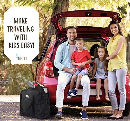 Birdee Durable Backless Booster Seat Travel Bag for Airplane Gate Check and Carrier for Travel - Fits GB Pockit and Most Lightweight Compact Folding