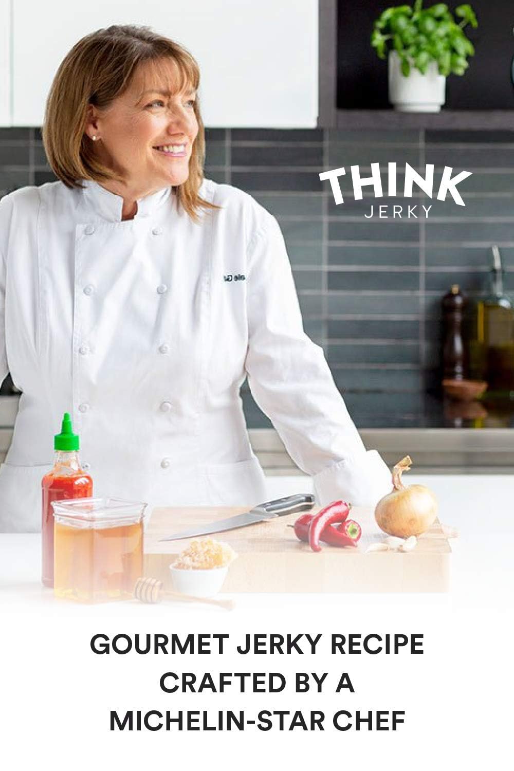 Think Jerky Sesame Teriyaki Beef Jerky, Grass-Fed High Protein Beef Jerky, Gluten Free, No Antibiotics or Nitrates, Healthy Chef Crafted Recipe, Low Calorie and Low Fat - 2.2 oz Bags, 4 Pack