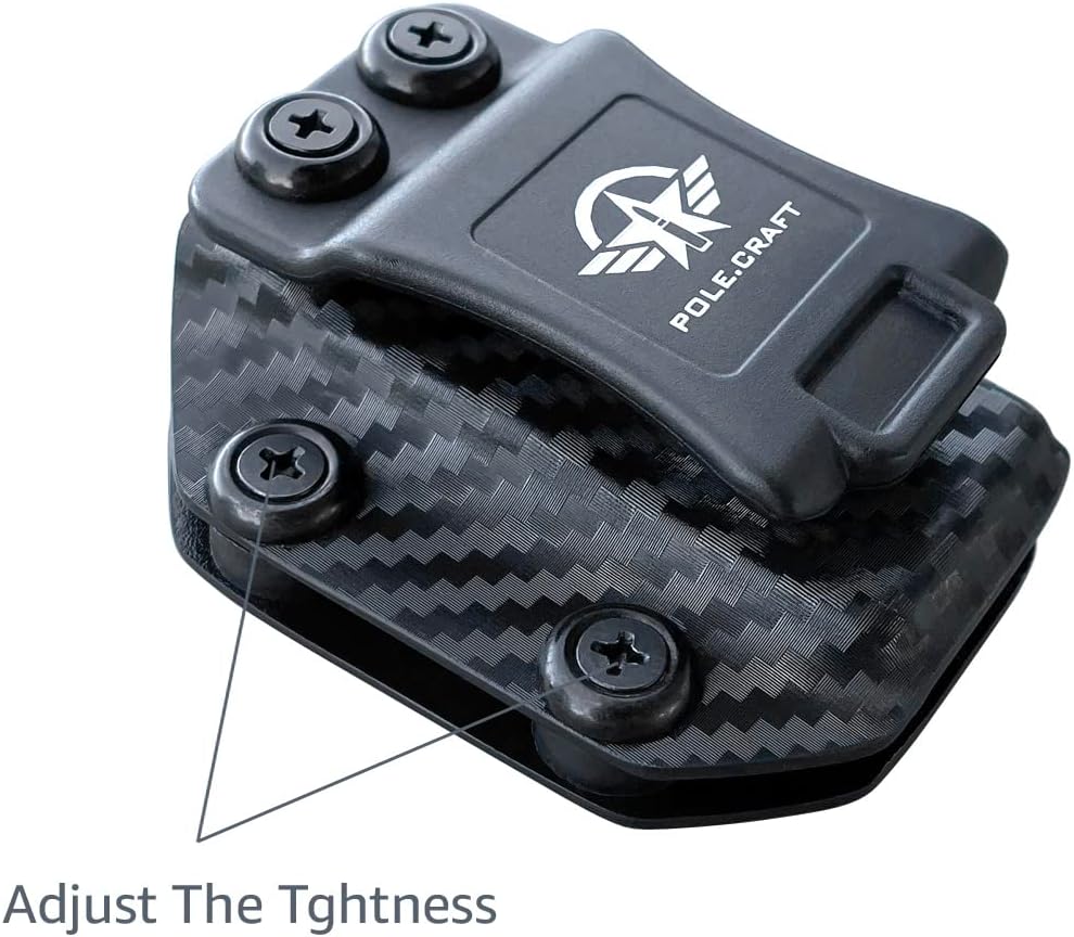 POLE.CRAFT IWB/OWB Magazine Holster Kydex - Mag Carrier Fits: 9mm .40 Double Stack / 9mm .40 Single Stack - P365 1911 Glock 19 19X 17 26 27 28 43 22