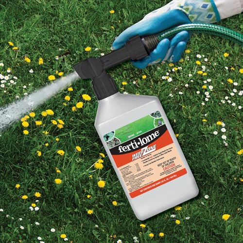 Fertilome (10524) Weed Free Zone Broadleaf Weed Killer Concentrate, 16 oz | Triclopyr + Clopyralid formula - Kills 80+ tough broadleaf weeds in cool & warm turfgrass - Home lawn owners