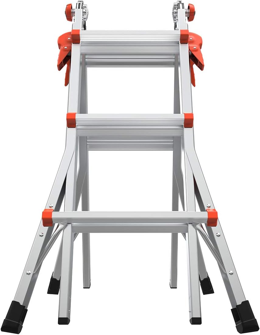 Little Giant Velocity, Aluminum Ladder, 14 ft Reach, 15413-001 | Telescoping Multi-Position Ladder with Extension, A-Frame, 90-Degree & Trestle Modes, 300 lbs. Rating