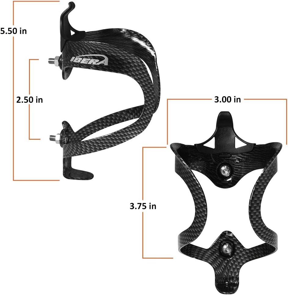 Ibera Bike Water Bottle Holder, Quick Access Water Bottle Holders for Bike with Firm Grip, Lightweight Aluminum Cage, Fits Standard & Oversized Bottles, Stylish Easy Mount Bikes Bottle Holder