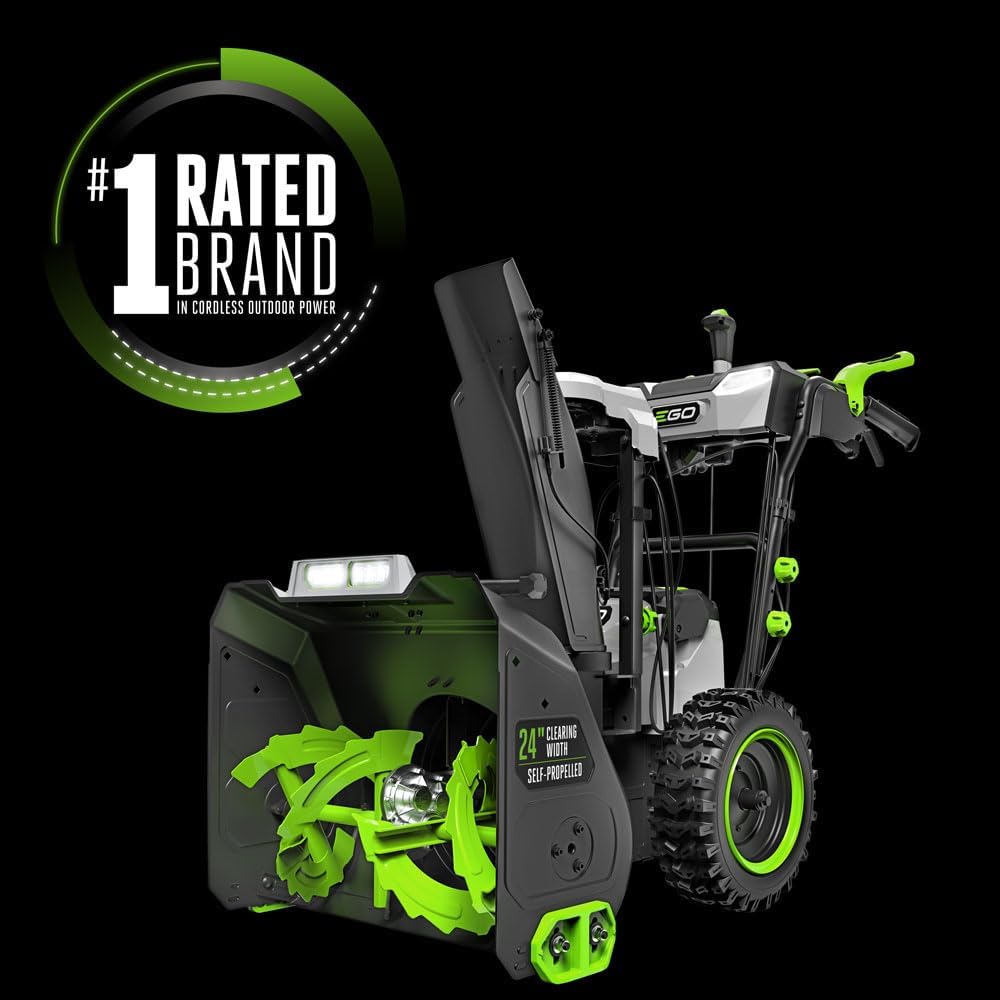 EGO SNT2405 24" Cordless Snow Blower Kit, Self Propelled, w/ 2 7.5Ah Batteries