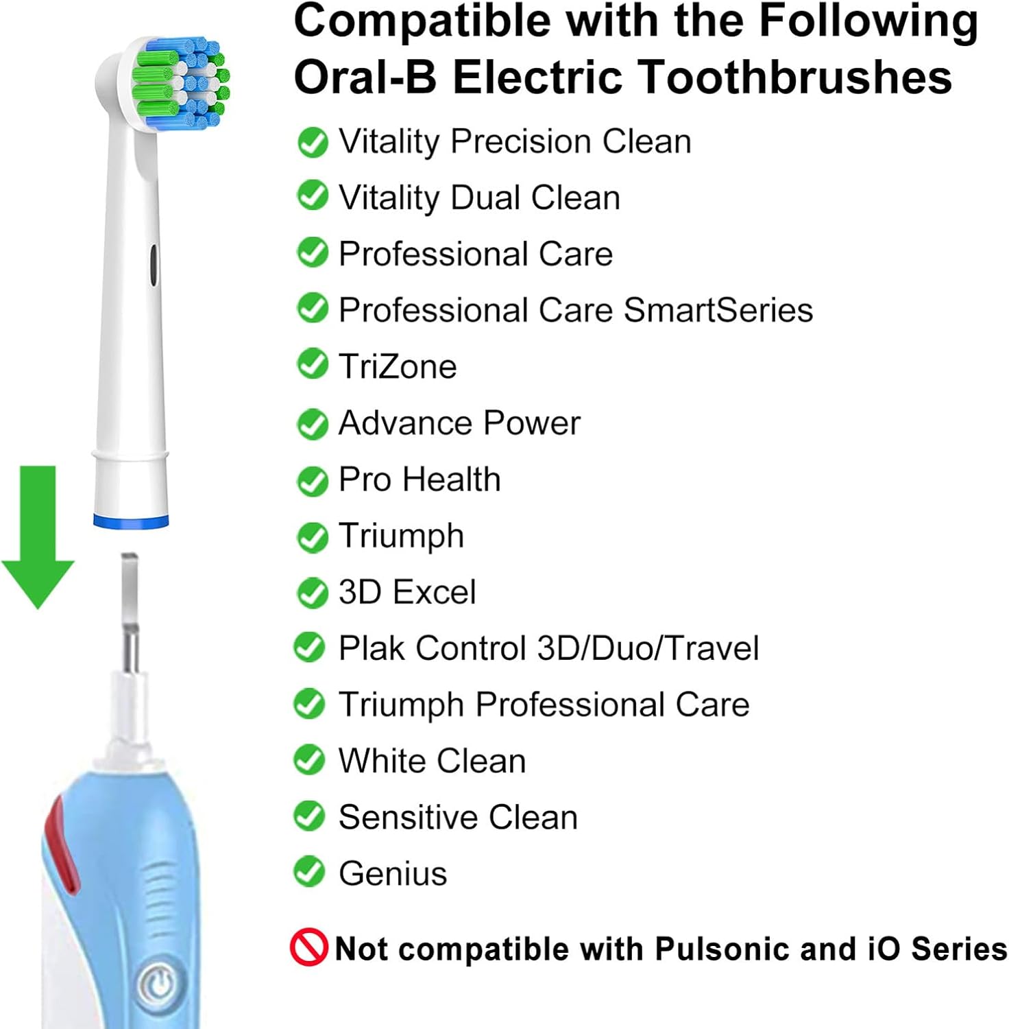 Replacement Toothbrush Heads Compatible with Braun Oral B