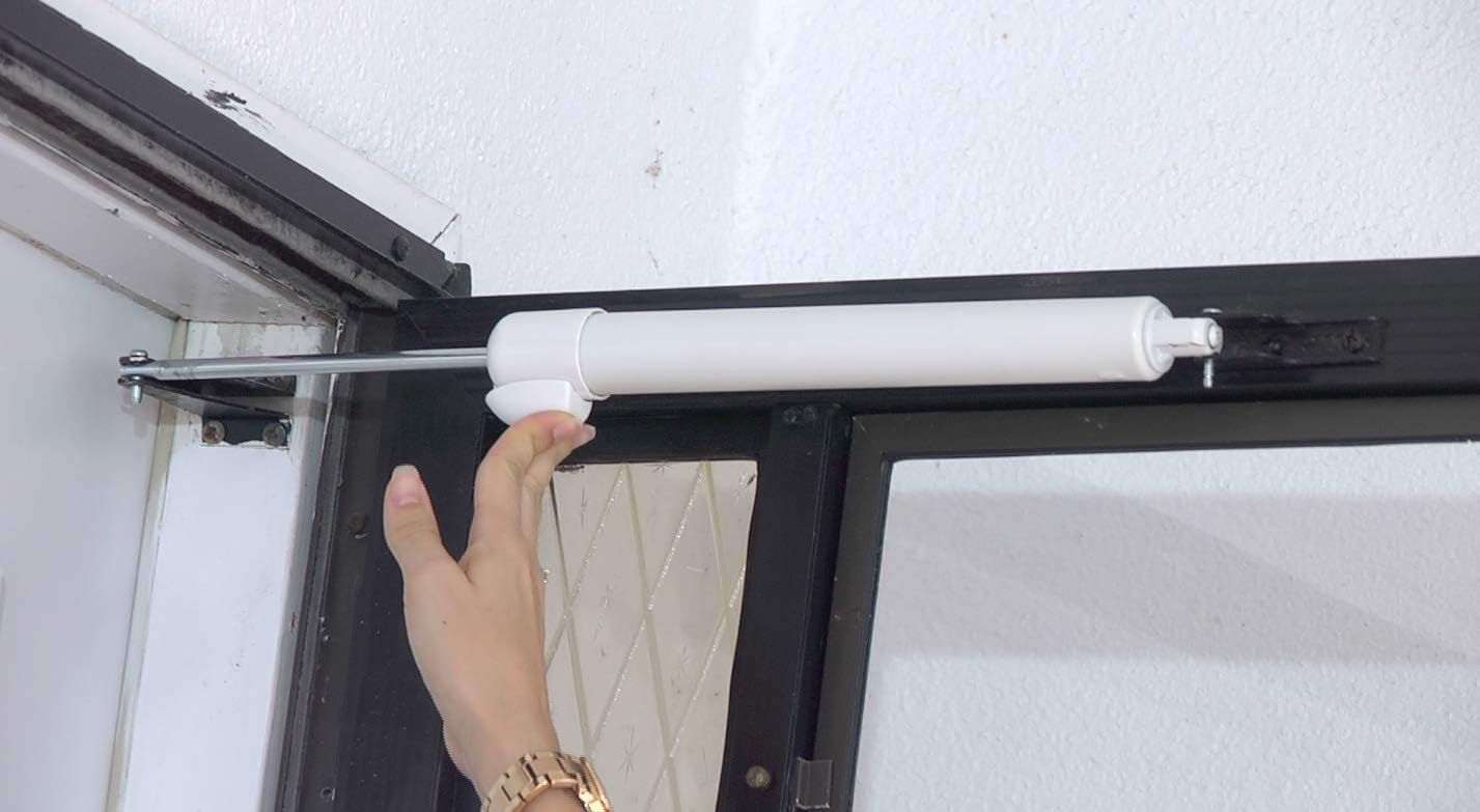 Touch 'n Hold Smooth Door Closer - Single Kit (Black) - Standard-Duty Door Closer with Touch-Button Hold Open Feature & Smooth Closing Motion – for (Medium & Lightweight) Storm, Screen Doors.