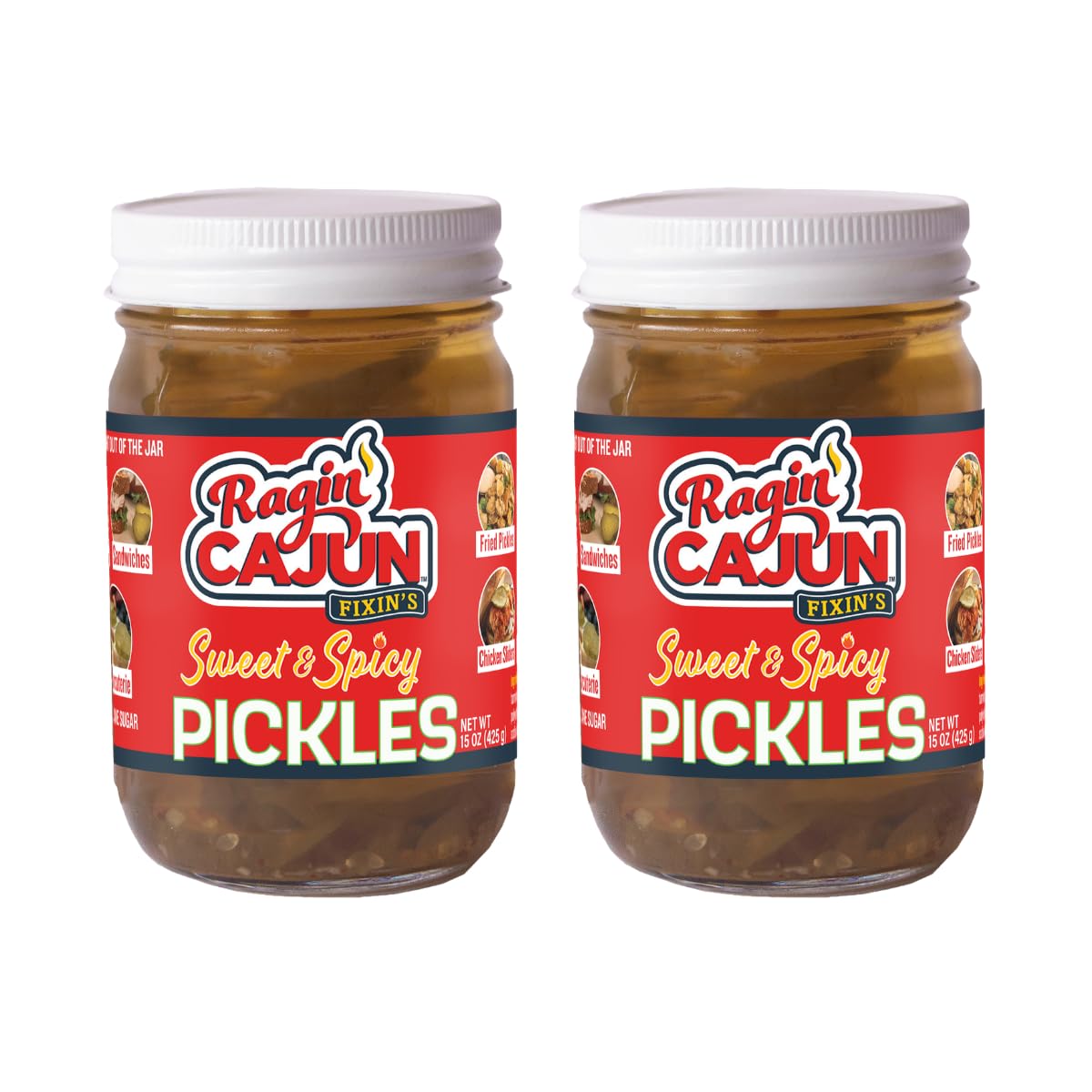 Ragin' Cajun Candied Jalapeno Slices, 12 fl oz - Pack of 2
