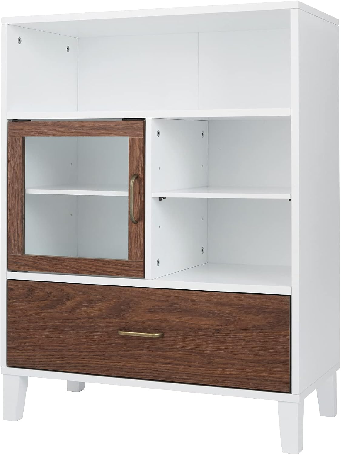 Teamson Home Florence 26 in. x 32 in. 2-Door Freestanding Wooden Floor Cabinet with Adjustable Shelves for Storage Solutions in Bathrooms, Kitchens, Laundry Rooms, Home Offices, White | Freestanding Wooden, Adjustable Shelves, For Bathrooms, Kitchens, La…
