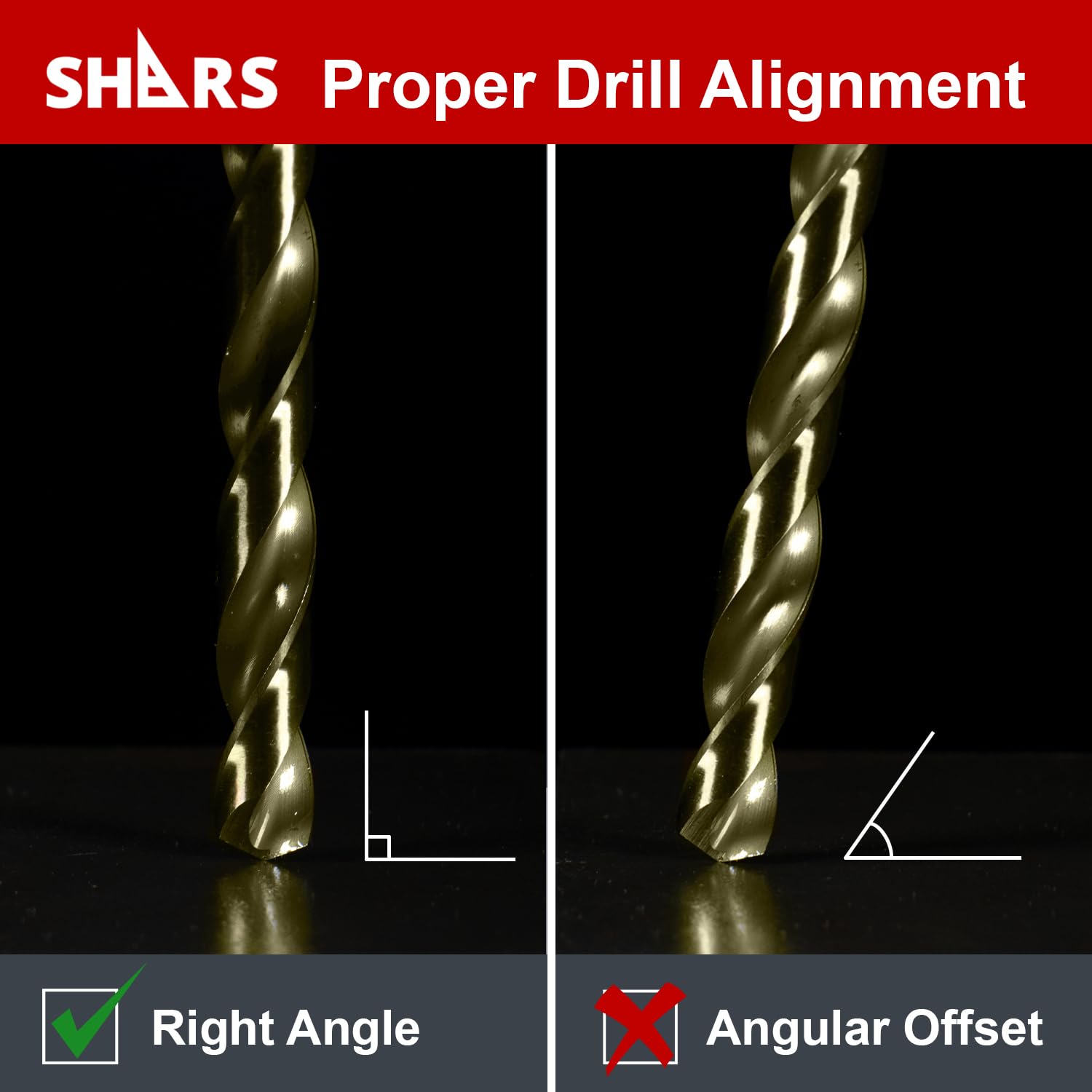Shars 1/16-1/2", A-Z, #1-#60 M35 Cobalt Jobber Drill Set (115 PCS) 404-2203C L