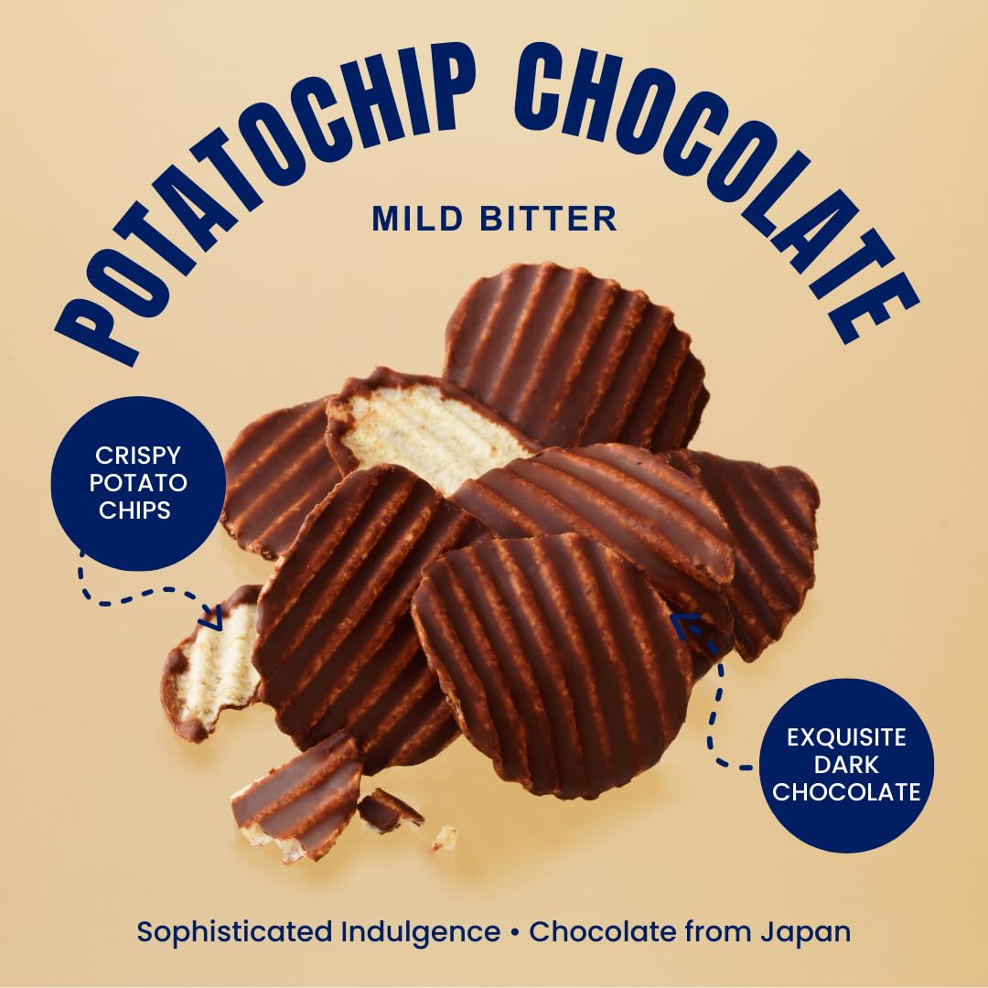 ROYCE' Potatochip Chocolate "Original" - |Chocolate Coated Crispy Potato Chips | Gourmet Snack for Gifting & Indulging | Japanese Potato Chip Chocolate from Hokkaido (7 Servings per Container)