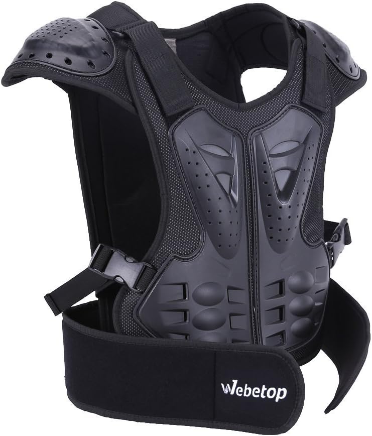 Webetop Kids Dirt Bike Chest Protector Motocross Adjustable Youth Chest Protector Shock-Resistant Dirt Bike Gear for ATV, Cycling | Youth Riding Gear, Adjustable Fit, Lightweight Design, Multi-Sport Use, Growth-Friendly Wear, Easy On and Off
