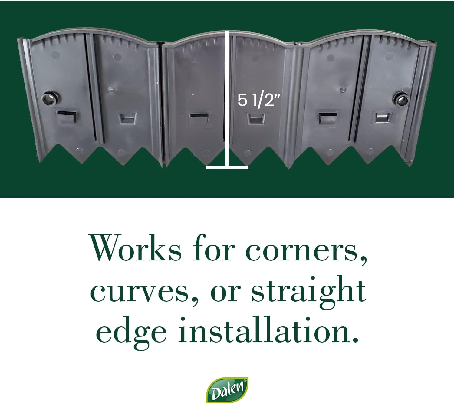 Dalen HammerEdge Pound in Edging - 16 Durable Interlocking Pieces -18 feet of Coverage - Made in USA - Easy to Install - 1 Pack | 16 Durable