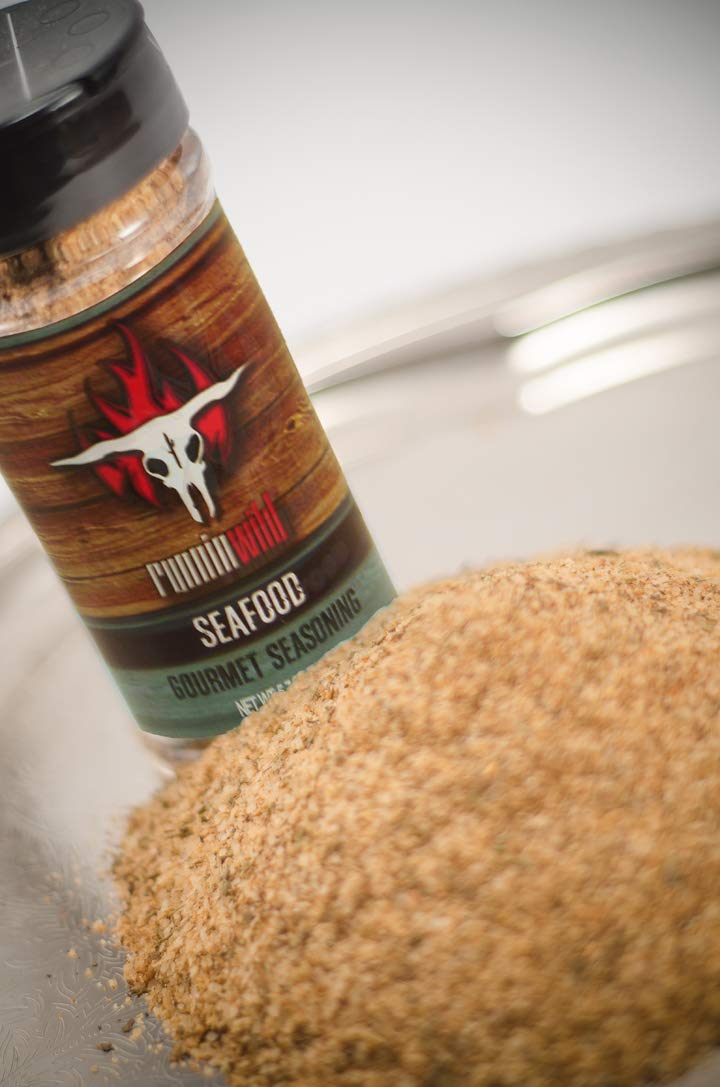 Fish Seasoning | Premium Seafood seasoning w/gourmet spices and natural lemon flavor | Runnin’ Wild Foods, 5.7 ounces