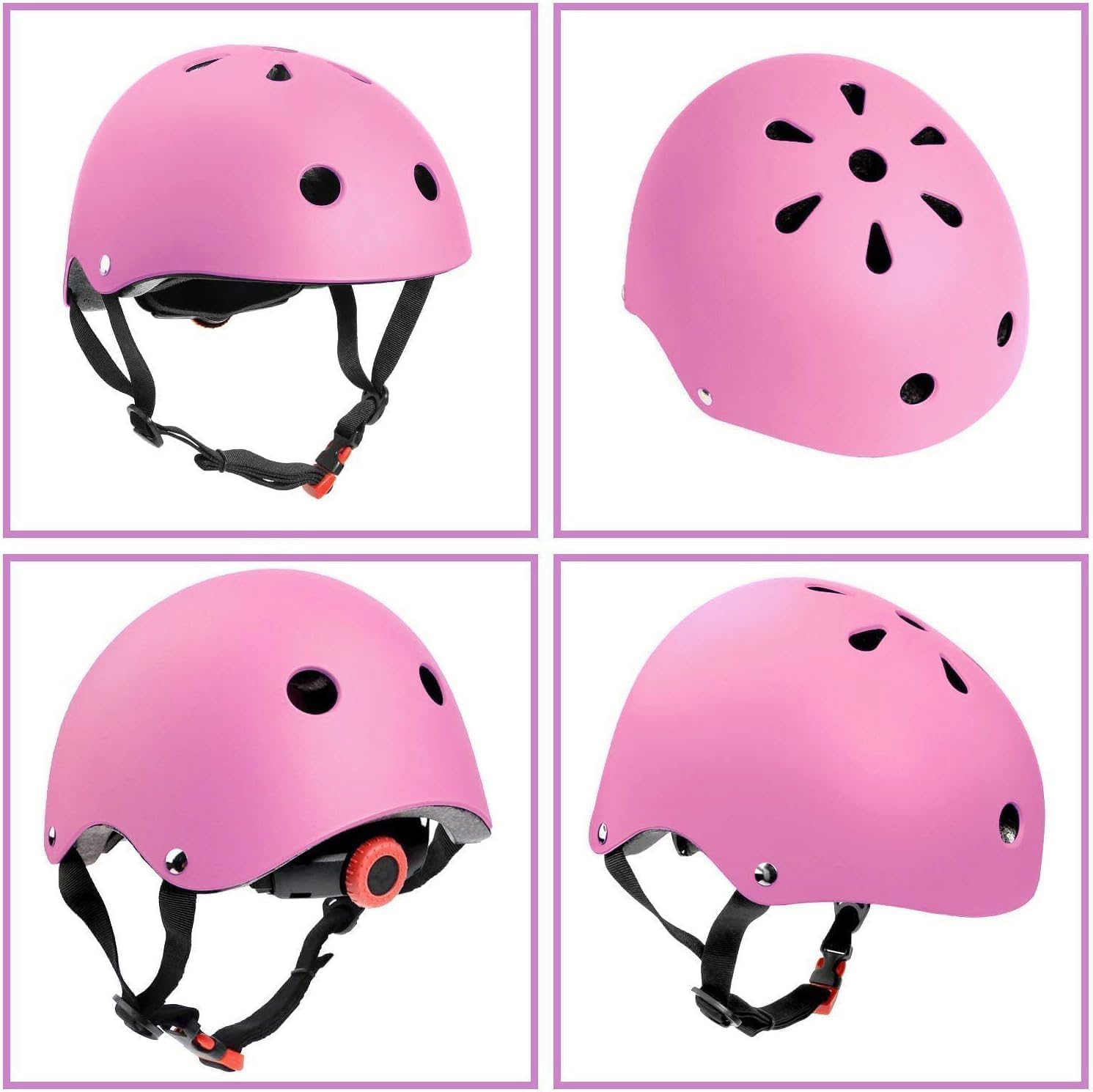 Color Gradient Adjustable Kids Bike Helmet Toddler Helmets for 3-5-8-14 Years Kids Girls Boys Youth Bicycle Helmet for Scooter Balance Bike Roller