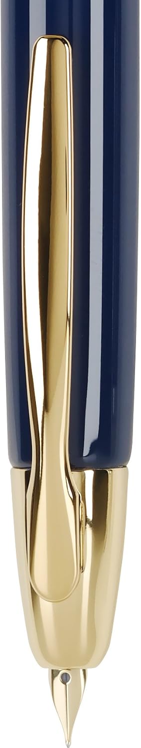 PILOT Vanishing Point Collection Refillable & Retractable Fountain Pen, Matte Black Barrel, Blue Ink, Fine Nib (60580)