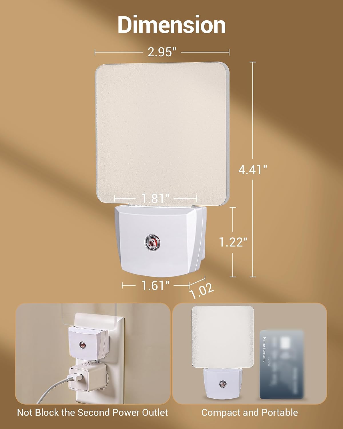 DEWENWILS Night Lights Plug into Wall, LED Night Lights Light Sensor 4 Pack