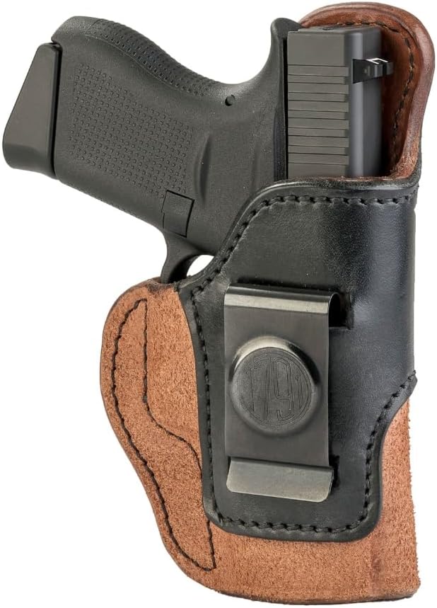 1791 Gunleather Rigid IWB Holster Fits Glock 43X, 43, FN Reflex, P365 | Right-handed holster also fits Glock 42, Kimber Ultra Carry, Bersa Thunder 380, Ruger LC9/SR22 & Walther P22, 1911 3" Colt