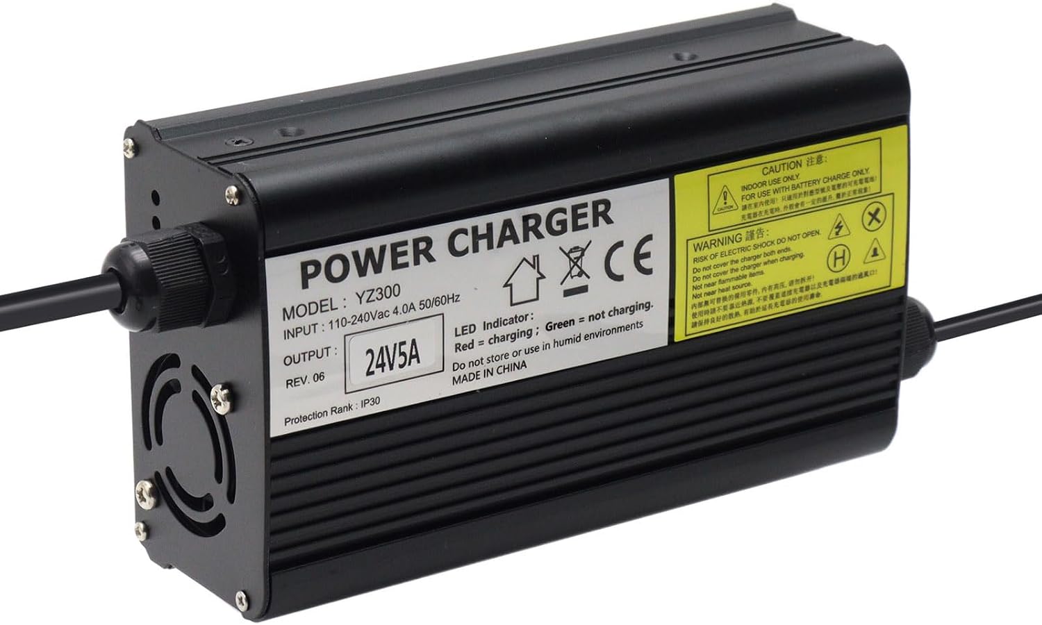 24V 5A Battery Charger 3-Pin XLR for Pride, Jazzy, Drive Medical, Golden Technologies, Shoprider, Rascal, EA1065, S150 180 X-CEL