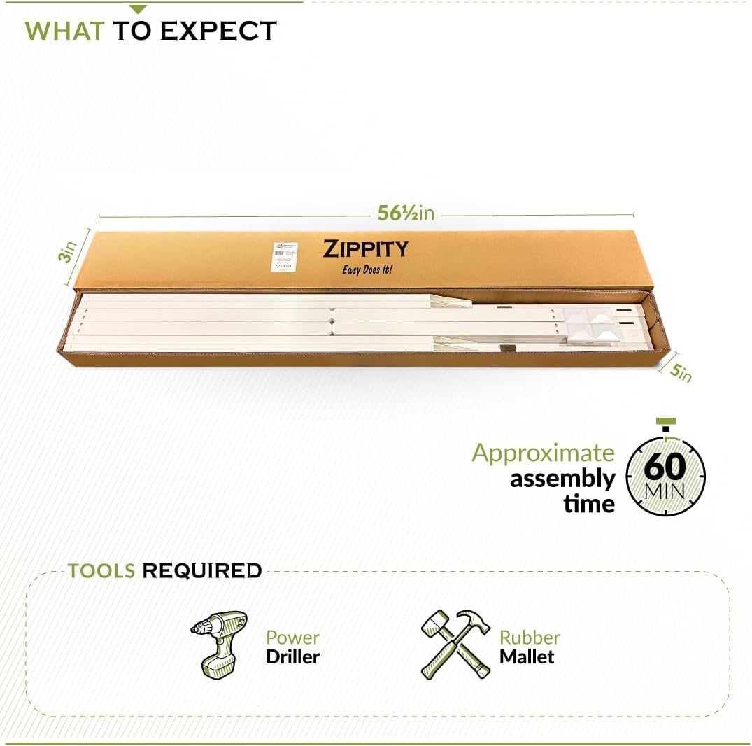 Zippity Madison Picket Fence Panels, White Vinyl DIY No Dig Kit | 2.5ftH x 2.3ftW, White, 2 Panels, Garden Border or Yard Enclosure, ZP19001