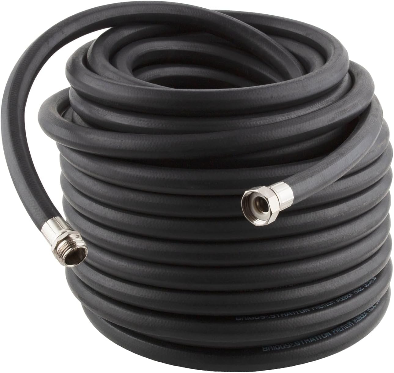 Briggs and Stratton 8BS75 75-Foot Premium Heavy-Duty Rubber Garden Hose, Brass
