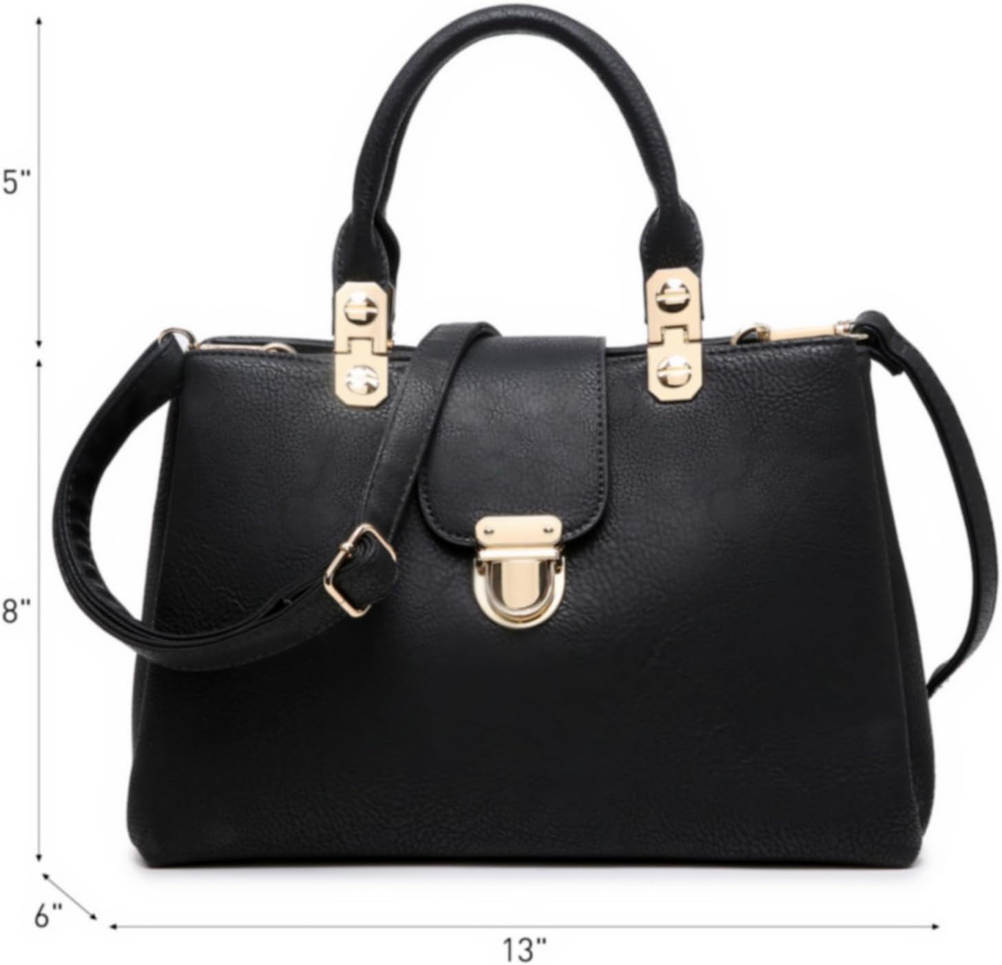 Dasein Women Satchel Handbags Top Handle Purse Medium Tote Bag Vegan Leather Shoulder Bag